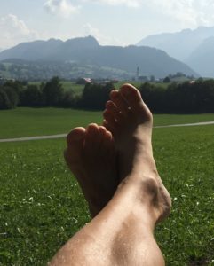 Füße hochlegen